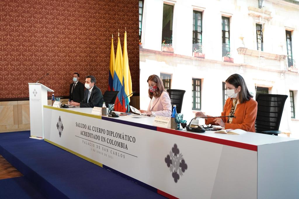 Vicepresidenta se reunió con el cuerpo diplomático acreditado en Colombia Hizo un llamado 