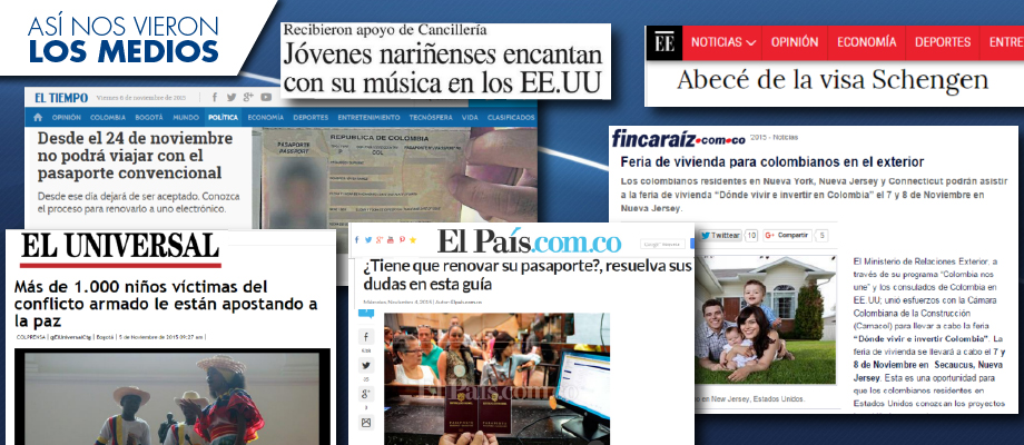 Así nos vieron los medios del 3 al 6 de noviembre de 2015