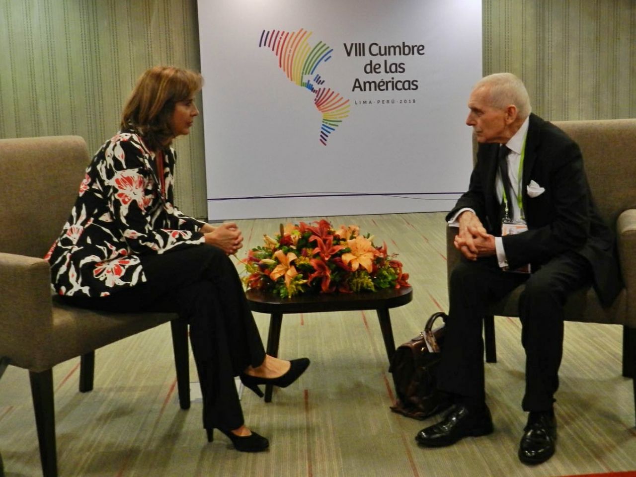 Canciller María Ángela Holguín se reunió con el Director general de la Organización Internacional para las Migraciones, William Lacy Swing