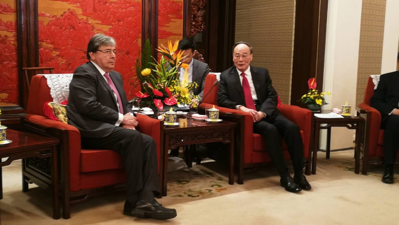 Canciller de Colombia y Vicepresidente de China dialogaron sobre oportunidades en materia de comercio, inversión, agricultura, educación y cultura
