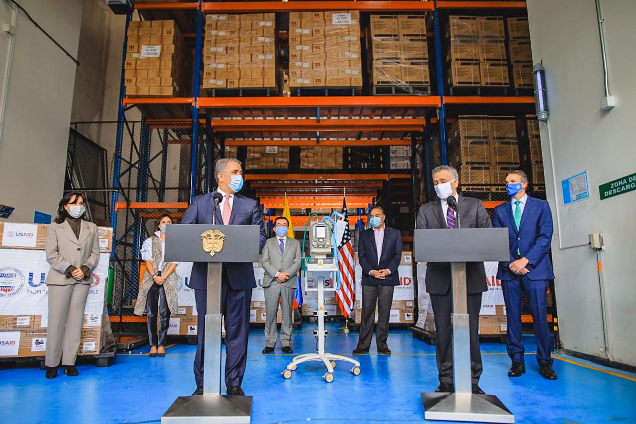 Con donación de 200 ventiladores, Estados Unidos reafirma su compromiso con Colombia en la respuesta frente al Covid-19