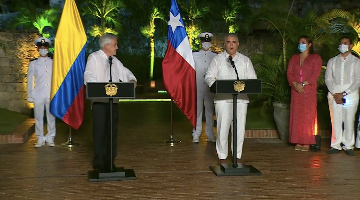Comunicado de prensa – Visita oficial a la República de Colombia del Presidente de la República Chile, Sebastián Piñera Echenique