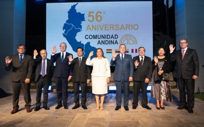 En conmemoración de los 56 años de la Comunidad Andina, Colombia envía mensaje para fortalecer la integración económica, facilitar el comercio intrarregional, armonizar las políticas públicas y enfrentar los desafíos globales