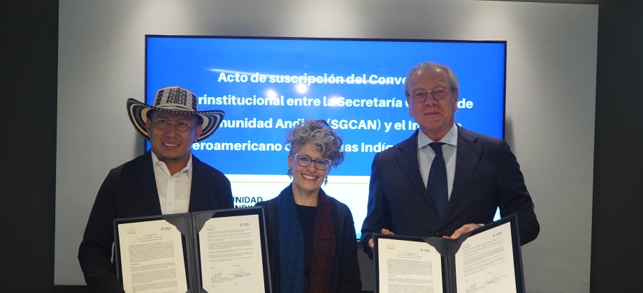 Colombia lideró la firma de memorando de entendimiento entre la Secretaría General de la Comunidad Andina y el IIALI como herramienta fundamental para fortalecer y proteger el plurilingüismo
