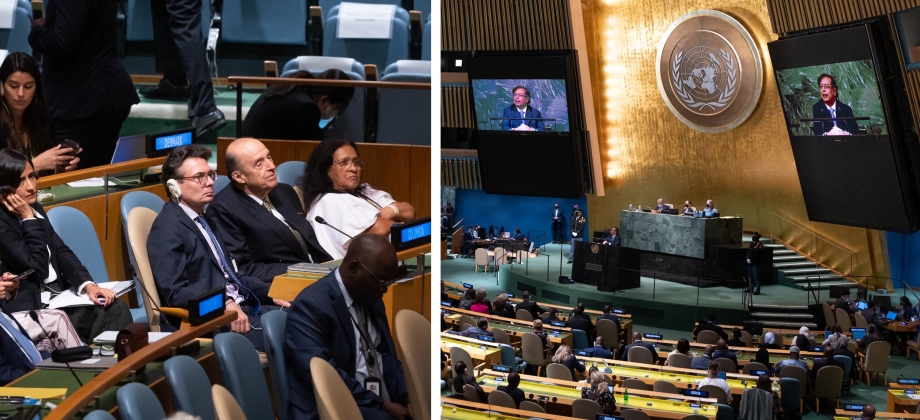Ministro de Relaciones Exteriores, Álvaro Leyva, acompañó al Presidente Gustavo Petro durante su intervención en la 77° Asamblea General de la ONU