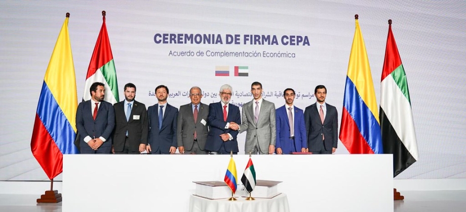 Colombia y Emiratos Árabes Unidos firman Acuerdo Integral de Asociación Económica