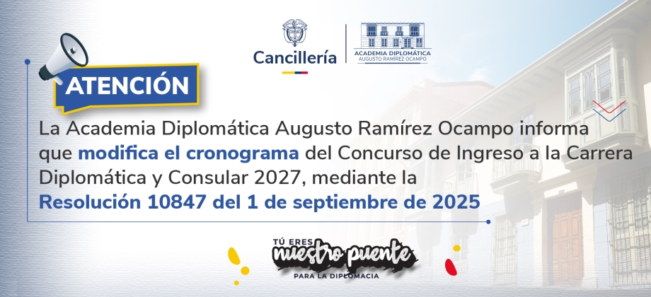 Actualización en el cronograma para el Concurso de Ingreso a la Carrera Diplomática y Consular 2027