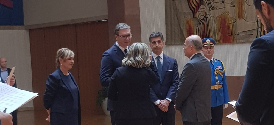 Embajador Ignacio Ruiz presentó cartas credenciales ante el Presidente de la República de Serbia, Aleksandar Vučić