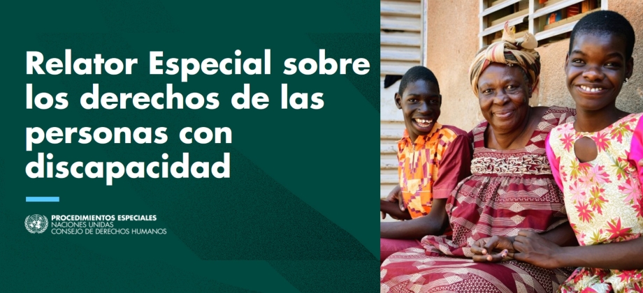 La Relatora Especial de la ONU sobre los derechos de las personas con discapacidad visitará Colombia del 14 al 25 de julio de 2025