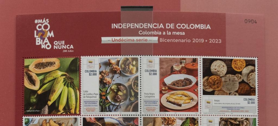 ”Sabores de Colombia”, una edición filatélica que rinde homenaje a la gastronomía del país
