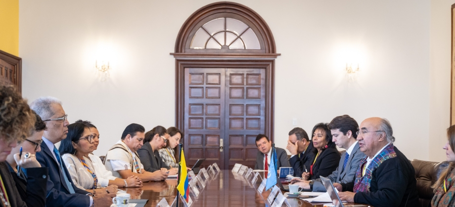 Relator Especial sobre los derechos de los Pueblos Indígenas, José Francisco Calí Tzay, cerró su visita al país en el Palacio de San Carlos