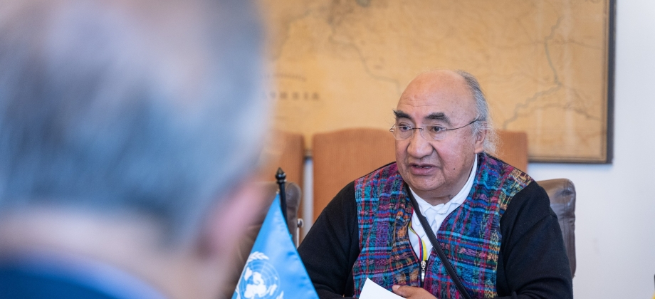 Relator Especial sobre los derechos de los Pueblos Indígenas, José Francisco Calí Tzay, cerró su visita al país en el Palacio de San Carlos