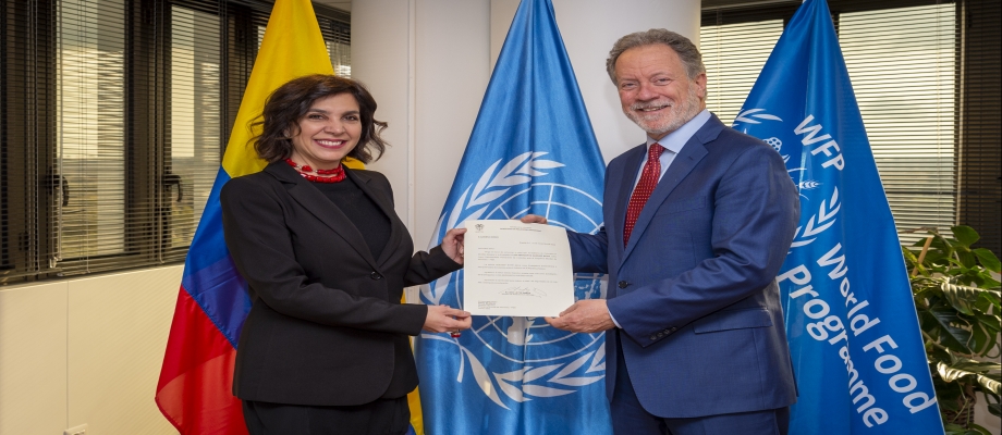 Embajadora de Colombia en Italia, Ligia Margarita Quessep Bitar, presentó su acreditación como Representante Permanente ante el Programa Mundial de Alimentos
