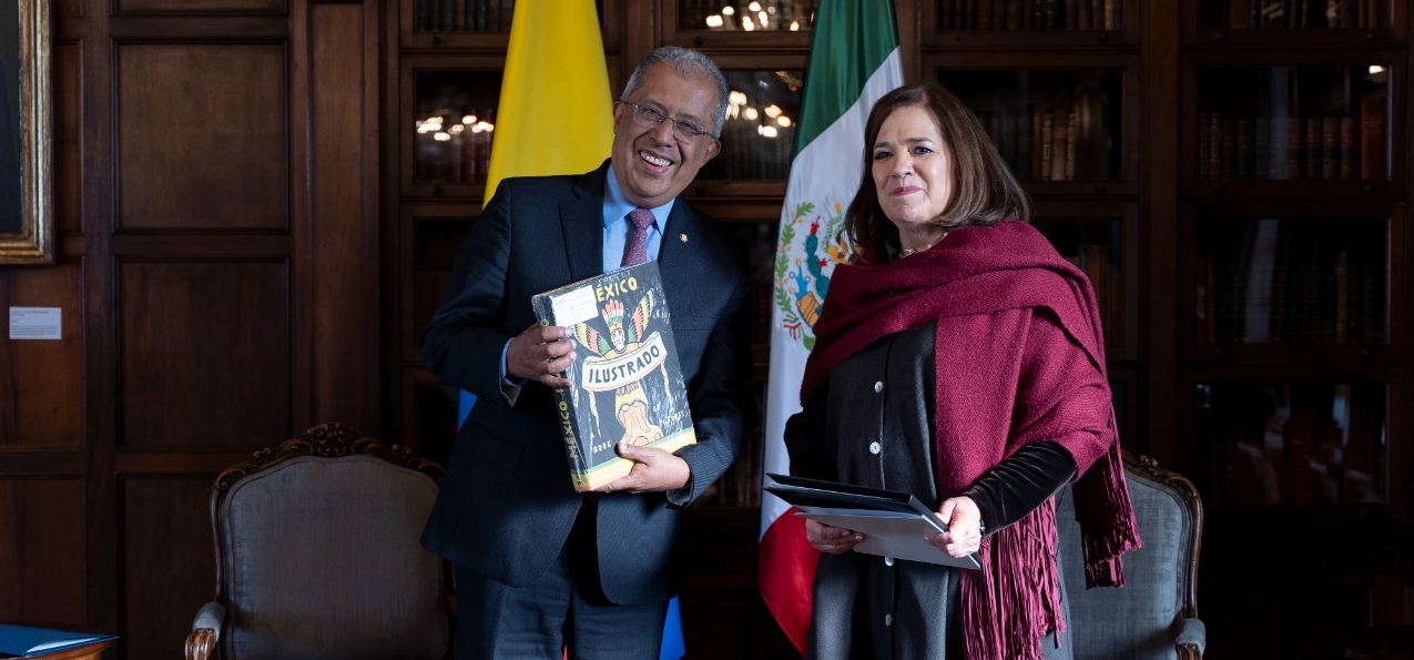 Canciller (E), Francisco Coy Granados, recibió copia de estilo de Cartas Credenciales de la nueva Embajadora de México en Colombia, Patricia Ruiz Anchondo
