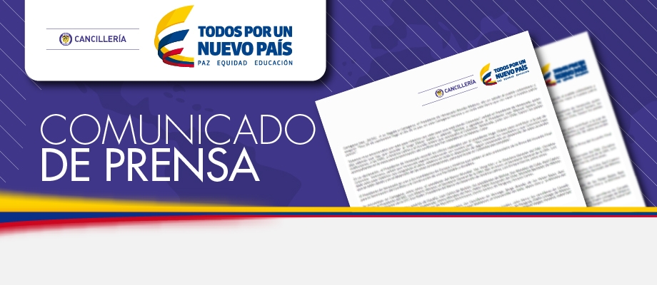 Alt: Comunicado de prensa sobre la participación de Colombia en el caso Supuestas Violaciones de Derechos Soberanos y Espacios Marítimos en el Mar Caribe (Nicaragua c. Colombia)