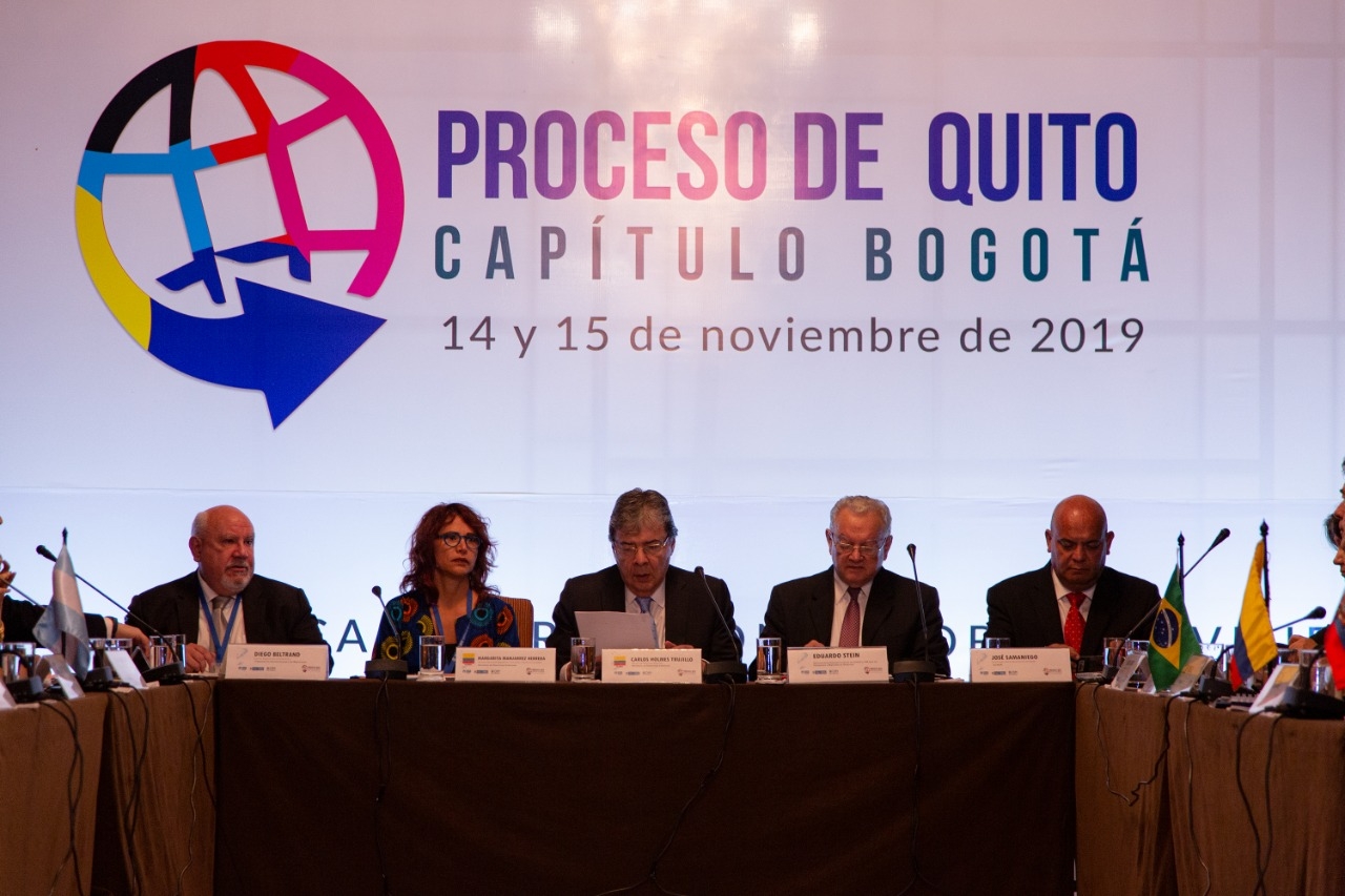 Al finalizar la V Reunión del Proceso de Quito en Bogotá, 11 países firmaron declaración