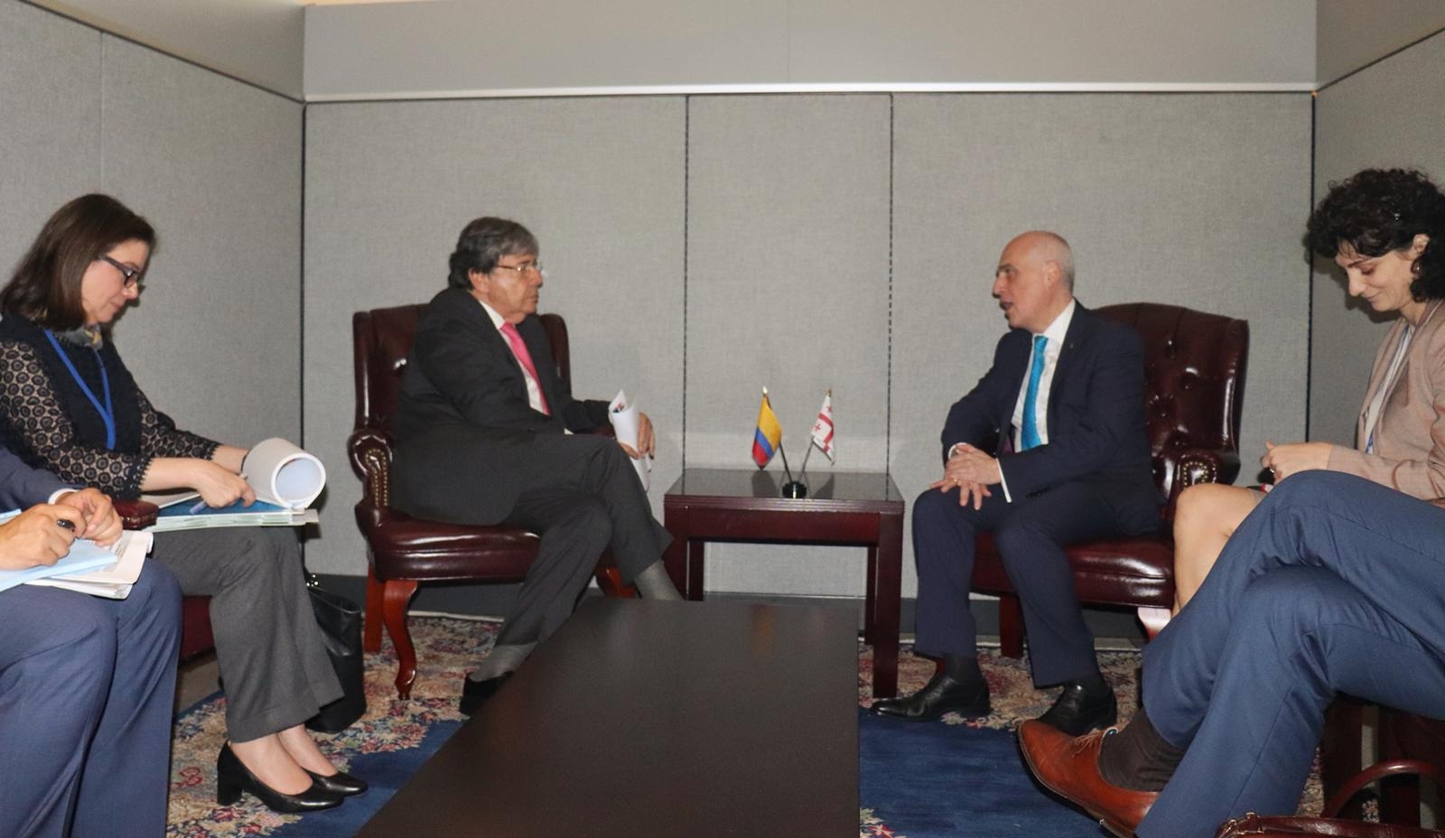 Ministros de Relaciones Exteriores de Colombia y Georgia tuvieron encuentro bilateral en Nueva York