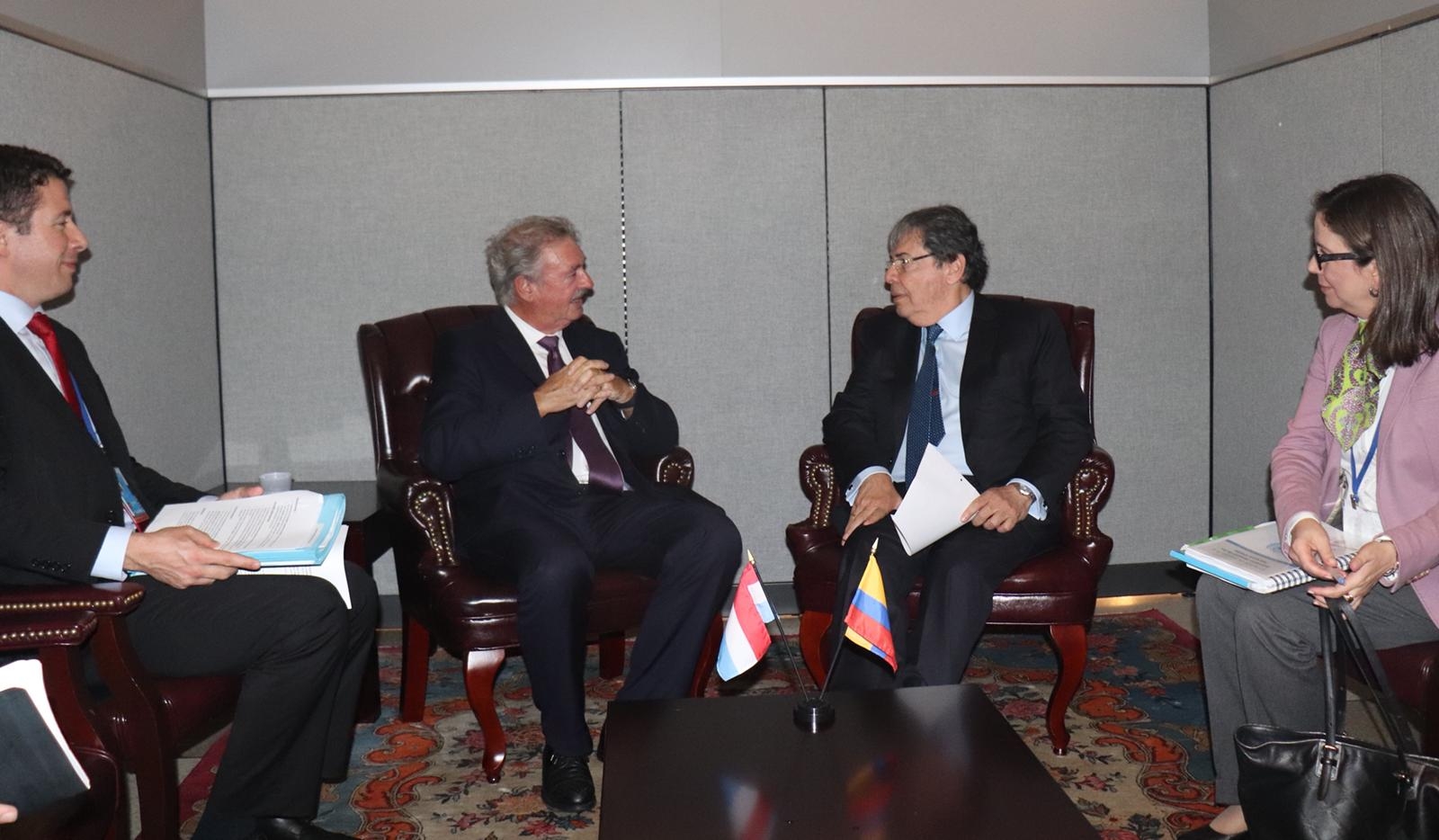 Canciller Carlos Holmes Trujillo se reunió con el Ministro de Asuntos Exteriores y Europeos de Luxemburgo, Jean Asselborn