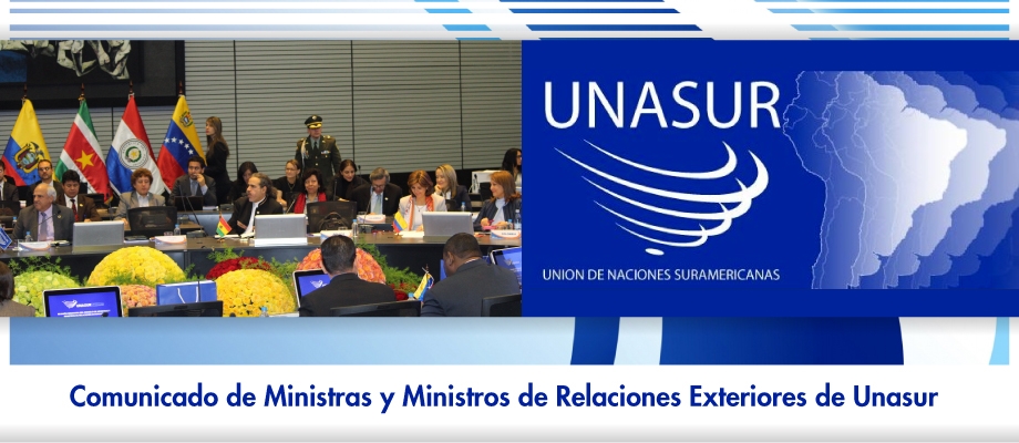 Alt Comunicado de Ministras y Ministros de Relaciones Exteriores de Unasur