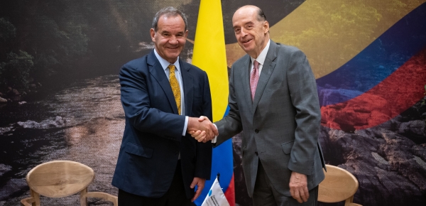 Canciller Álvaro Leyva Durán y el Secretario General Iberoamericano, Andrés Allemand Zavala, dialogaron sobre la cooperación frente a los desafíos globales