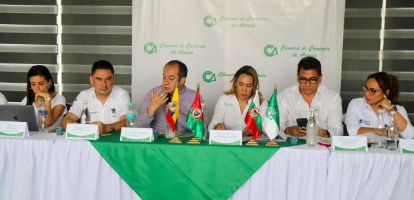 Funcionarios que participaron en la participó en la Mesa Técnica para la Reactivación Económica realizada en Arauca