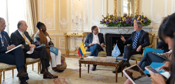 Presidente de Colombia Gustavo Petro Urrego, la Vicepresidenta Francia Márquez y el Canciller Álvaro Leyva Durán dialogaron con Director Ejecutivo del Programa Mundial de Alimentos, David Beasley