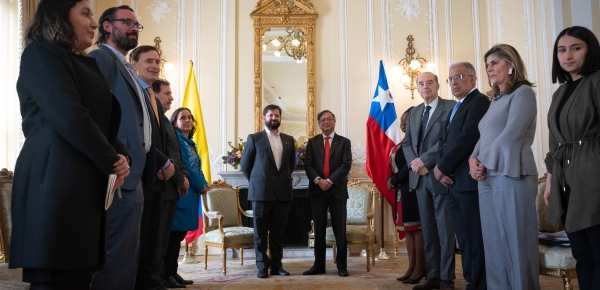 El Canciller Álvaro Leyva acompañó al Presidente Gustavo Petro y la Vicepresidente Francia Márquez en diálogo con el Presidente de Chile Gabriel Boric
