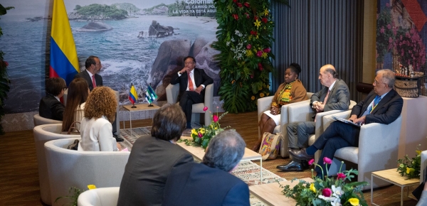 Presidente de Colombia Gustavo Petro, Vicepresidenta Francia Márquez y Canciller Álvaro Leyva sostuvieron un encuentro con el Presidente Ejecutivo de la CAF Sergio Díaz-Granados