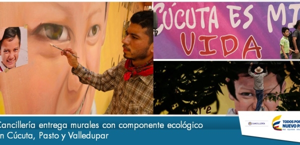 Cancillería entrega murales con componente ecológico 