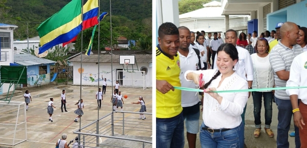 Cancillería inauguró placa polideportiva en Capurganá, Chocó