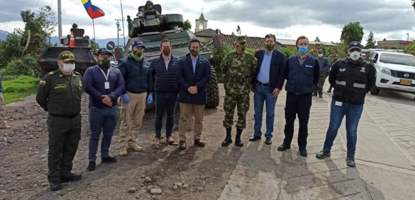 Director de Soberanía Territorial y Desarrollo Fronterizo de la Cancillería, Ricardo Montenegro, visitó Ipiales para verificar los controles que se ejercen en la frontera con Ecuador, en la contención del Covid-19
