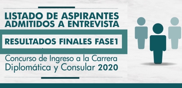 La Cancillería publica: Listado de aspirantes admitidos a entrevista y Resultados Finales Fase I
