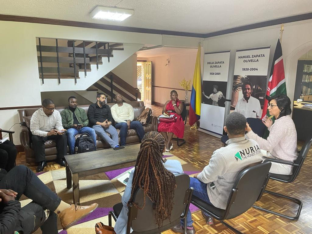 Representantes de la industria editorial en Nairobi.