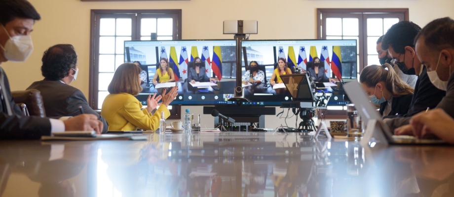 Vicepresidente Canciller dialoga con la Ministra de Relaciones Exteriores de Panamá sobre migración y agenda bilateral